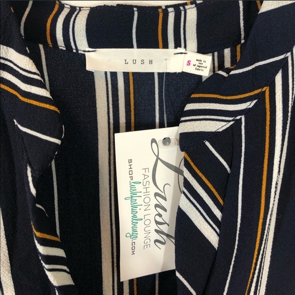 NWT Lush stripped hi-lo top - Picture 8 of 9